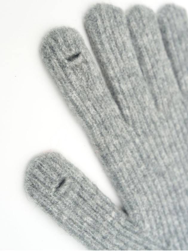 WOOL KNIT GLOVES GRAY - MACNI - BALAAN 3