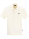 Embroidered Logo Cotton PK Shirt Ivory - MOOSE KNUCKLES - BALAAN.