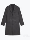 Men's Virgin Wool Single Coat Dark Grey - AMI - BALAAN 2