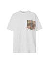 Check Pocket Crew Neck Cotton Short Sleeve T-Shirt White - BURBERRY - BALAAN 2