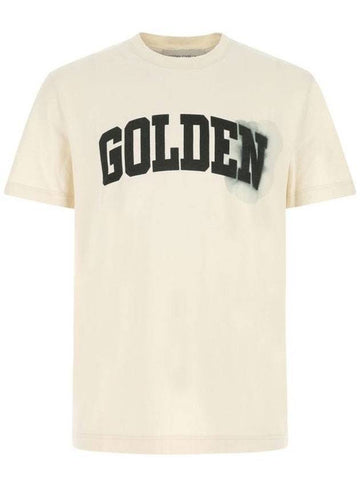 Logo Short Sleeve T-Shirt Ivory - GOLDEN GOOSE - BALAAN 1