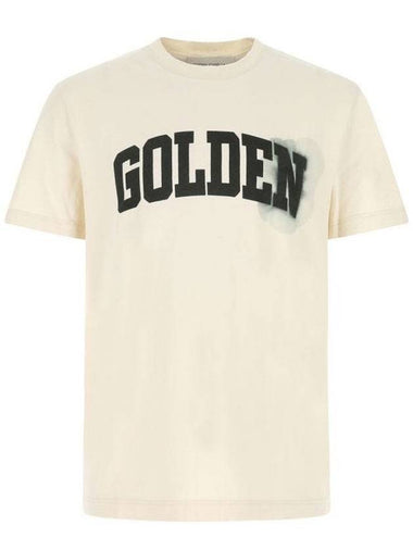 Logo Short Sleeve T-Shirt Ivory - GOLDEN GOOSE - BALAAN 1