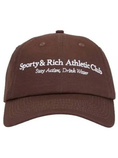 Athletic Club Cotton Ball Cap Chocolate - SPORTY & RICH - BALAAN 1