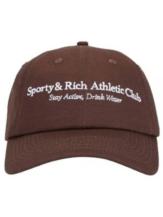 Athletic Club Ball Cap Chocolate - SPORTY & RICH - BALAAN 1