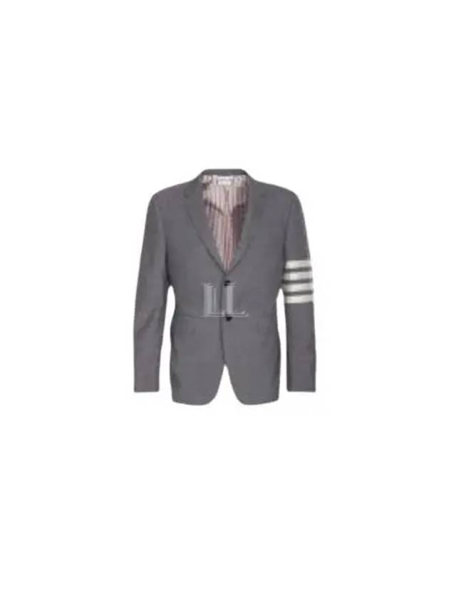 Plain Weave Suiting 4 Bar Classic Sport Jacket Medium Grey - THOM BROWNE - BALAAN 2