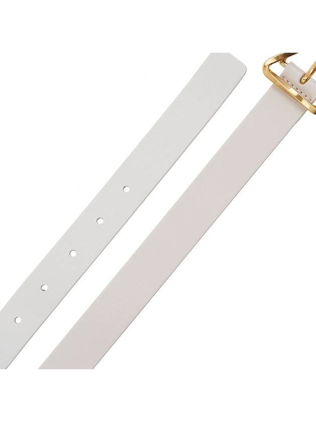 Grasp Triangle Buckle Leather Belt White - BOTTEGA VENETA - BALAAN 9