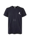 Zafferh Mini Logo Cotton Short Sleeve T-Shirt Navy - ISABEL MARANT - BALAAN 2