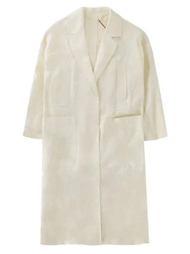 FIGURA Linen Belted Long Coat Ecru 2361210331 001 - MAX MARA - BALAAN 1