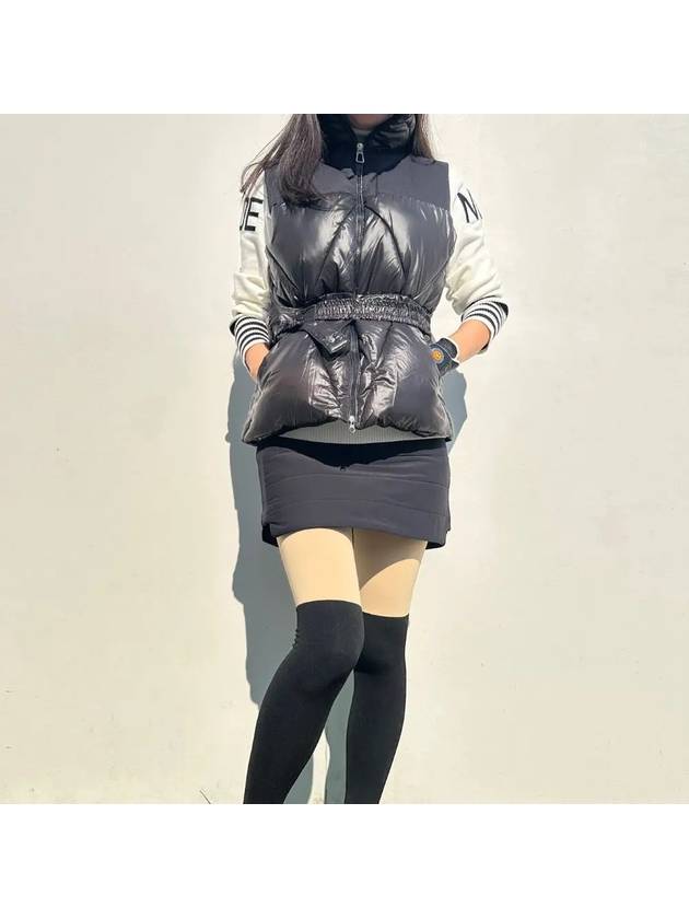 winter golf padded vest, fluffy belt, Bulgama Wellon, padded vest, golf round look - LOLOALLOY - BALAAN 6