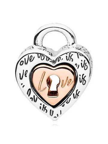 Two-tone Paddle Rock Spiritable Heart Charm Silver - PANDORA - BALAAN 1