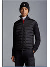 Padded Wool Zip-up Jacket Black - MONCLER - BALAAN 3