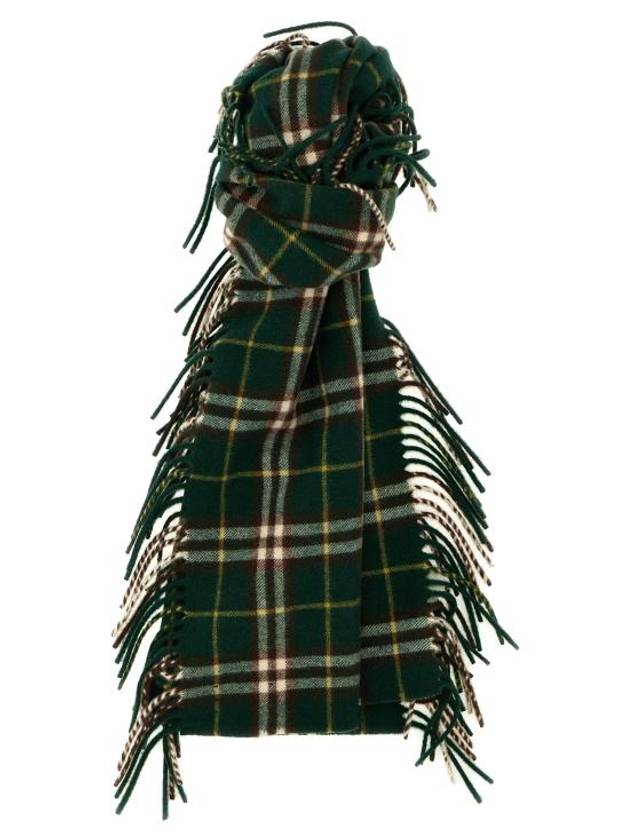 Happy Check Cashmere Scarf Green - BURBERRY - BALAAN 1