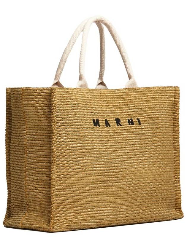 Raffia East West Tote Bag Natural - MARNI - BALAAN 3