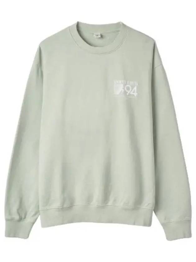 Logo Cotton Sweatshirt Sage T Shirt - SPORTY & RICH - BALAAN 1