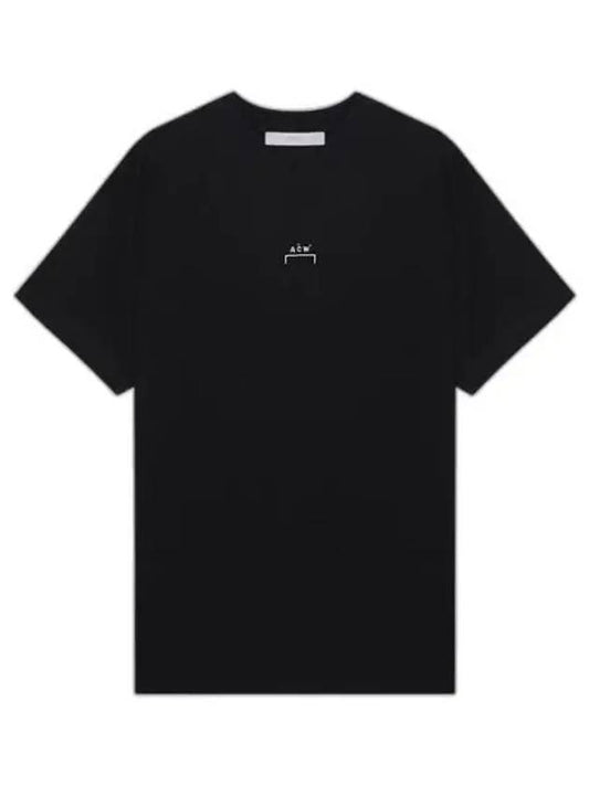 KNITTED ESSENTIAL SS GRAPHIC T SHIRT ACWMTS079 Black Knitted Essential Short Sleeve Graphic TShirt - A-COLD-WALL - BALAAN 1