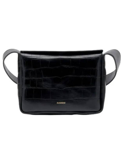 Embossing Flap Shoulder Bag Black - JIL SANDER - BALAAN 2