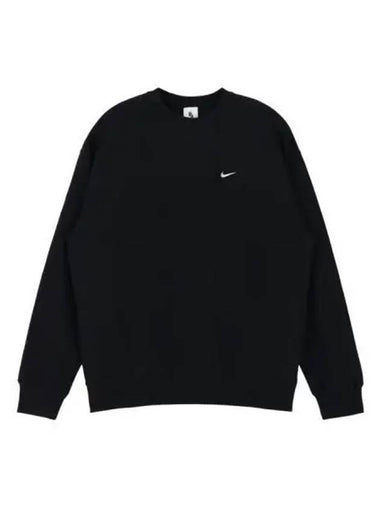 Men s Solo Swoosh Fleece Crew Black - NIKE - BALAAN 1