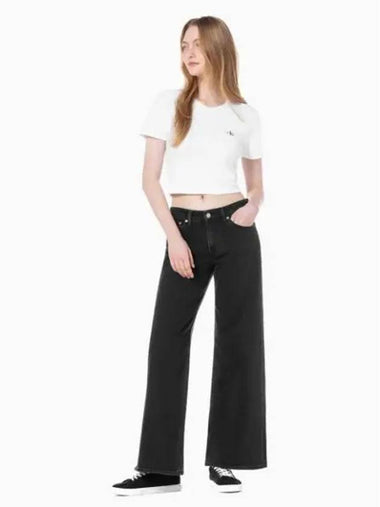 JEANS CK Women s Black Low Rise Baggy Fit Denim J223747 1BY - CALVIN KLEIN - BALAAN 1