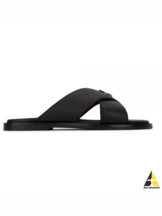 Alias CD Diamond Grained Calfskin Sandals Black - DIOR - BALAAN 2