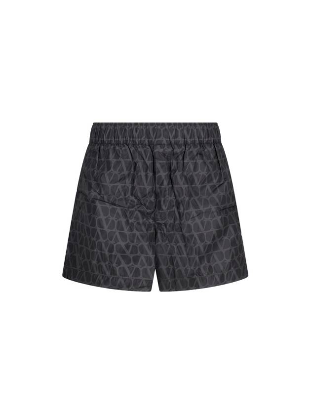 V Logo Swim Short Black - VALENTINO - BALAAN 2