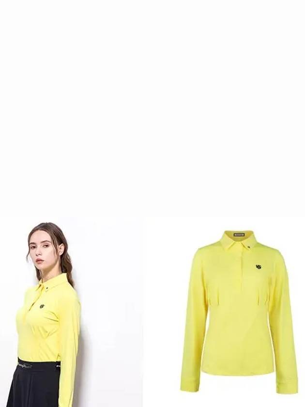 Golf women s tailored fit collar t shirt yellow - HENRY STUART - BALAAN 3