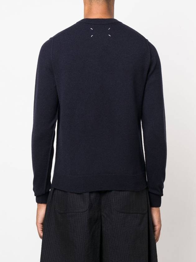 Crew Neck Cashmere Knit Top Navy - MAISON MARGIELA - BALAAN 5