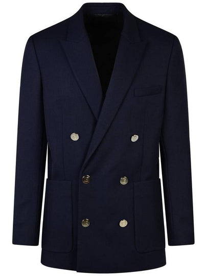 navy blue wool blazer - BALMAIN - BALAAN 2