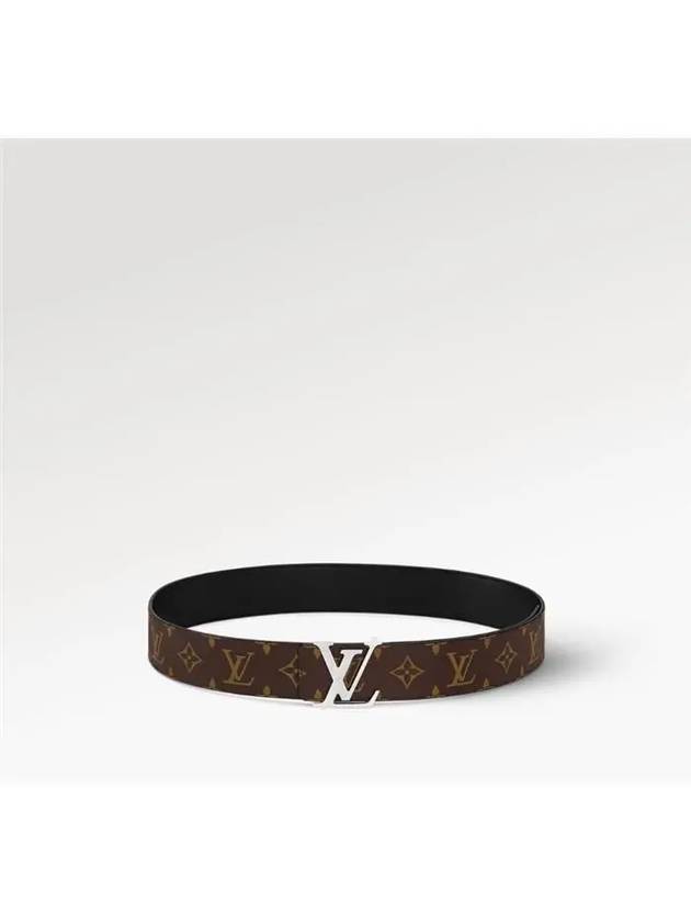 LV Initial Reversible Monogram Belt M9821V Monogram Black/Silver Plate/85 - LOUIS VUITTON - BALAAN 3