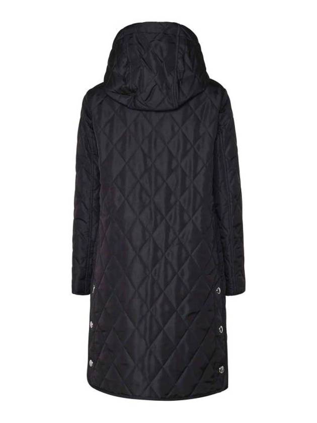 Diamond Quilted Hooded Single Coat Black - BURBERRY - BALAAN 3