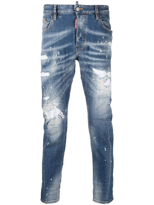 Tidy Biker Denim Jeans Blue - DSQUARED2 - BALAAN.