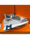 Men's Bouncing Sneakers Light Gray Mesh H Navy Black Twotone - HERMES - BALAAN 8