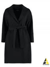 Arona Belt Virgin Wool Single Coat Black - MAX MARA - BALAAN 2