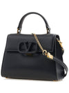 V Sling Small Grainy Calfskin Hand Cross Bag Black - VALENTINO - BALAAN 3