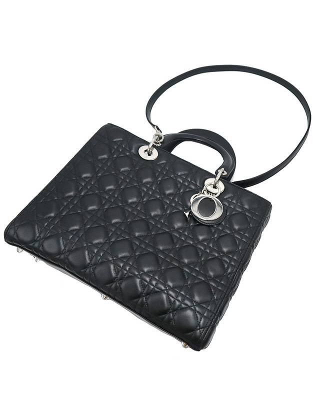 Dior Christian M0566OWCB Black Cannage Lambskin Lady Large 2WAY - DIOR - BALAAN 7