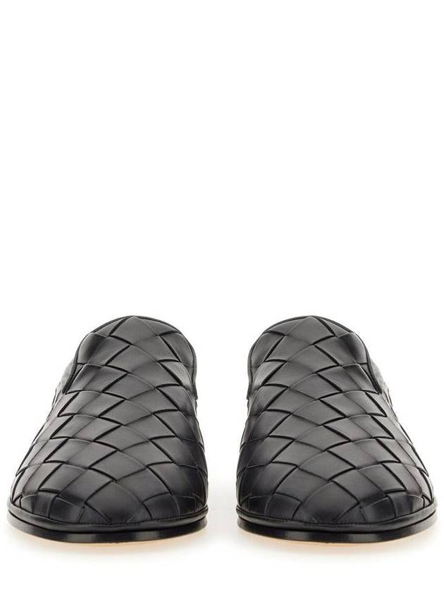 Intrecciato Leather Loafers Black - BOTTEGA VENETA - BALAAN 7