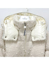 Women s FOURMINES Tweed Logo Patch Short Down Padded Jacket White Ivory 1A00160 5980U M11 - MONCLER - BALAAN 8