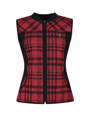 Women s Check Quilted Vest MW4W556W - LUX GOLF - BALAAN 1