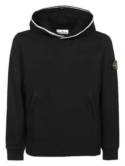 Wappen Patch Cotton Hoodie Black - STONE ISLAND - BALAAN 2