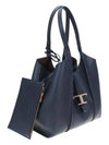 Logo T Timeless Leather Tote Bag Black - TOD'S - BALAAN 3