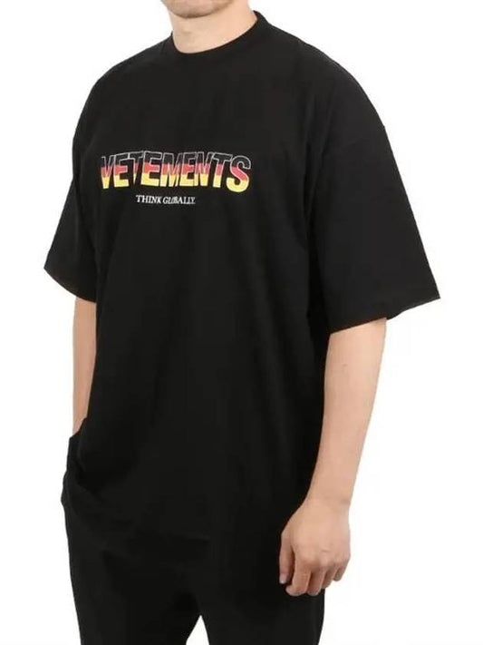 Logo Print Short Sleeve T-Shirt Black - VETEMENTS - BALAAN 2