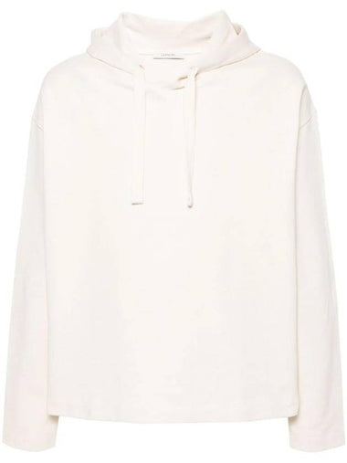 Drop Shoulder Cotton Hoodie Ivory - LEMAIRE - BALAAN 1