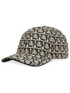 Gancini Monogram Pattern Ball Cap Beige - SALVATORE FERRAGAMO - BALAAN 5