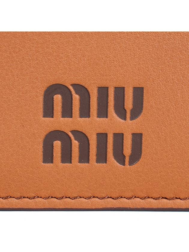 Leather Card Wallet Brown - MIU MIU - BALAAN 5