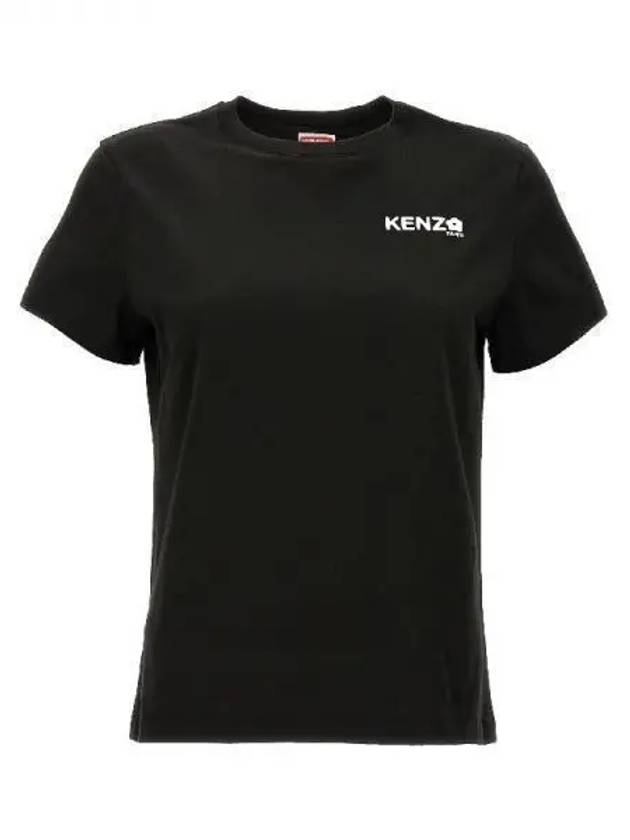 Boke Flower Classic Cotton Short Sleeve T-Shirt Black - KENZO - BALAAN 2