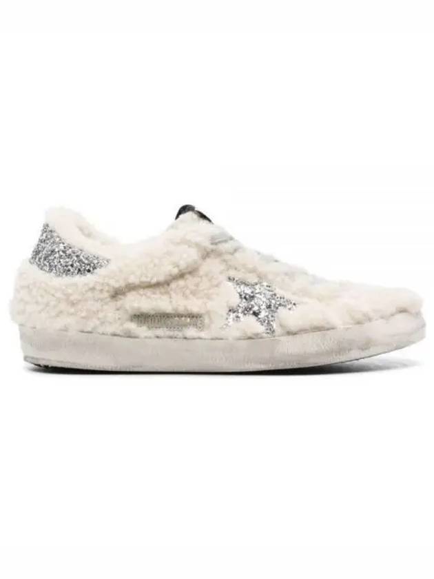 Superstar Glitter Shearling Low Top Sneakers Beige - GOLDEN GOOSE - BALAAN 2