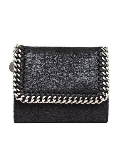 Silver Falabella Small Flap Ring Wallet Black - STELLA MCCARTNEY - BALAAN 2