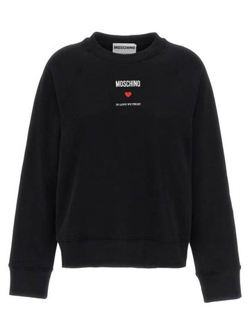 Hooded Sweatshirt J171005281555 Black - MOSCHINO - BALAAN 1