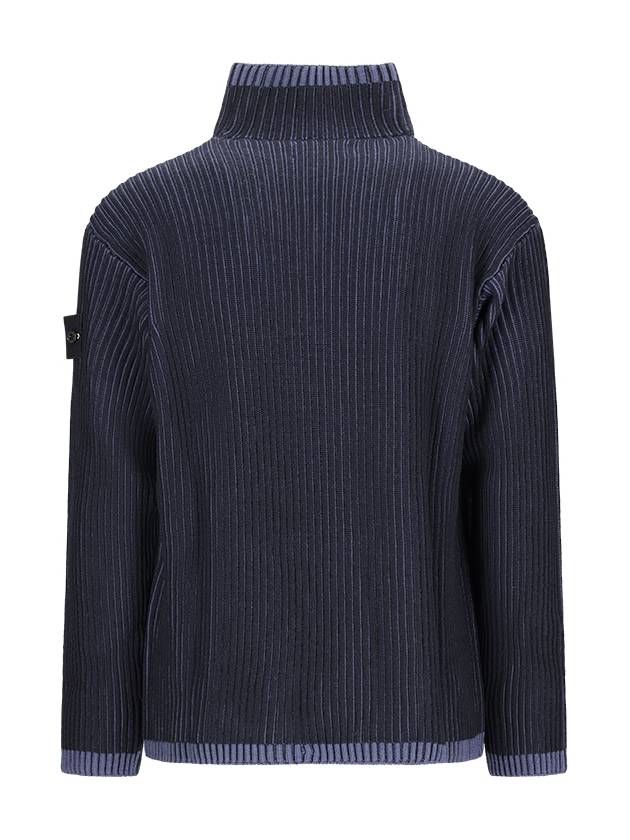 Vanish Ribbed Knit Top Navy - STONE ISLAND - BALAAN 3