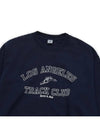 Logo Crew Neck Cotton Sweatshirt Navy - SPORTY & RICH - BALAAN 4