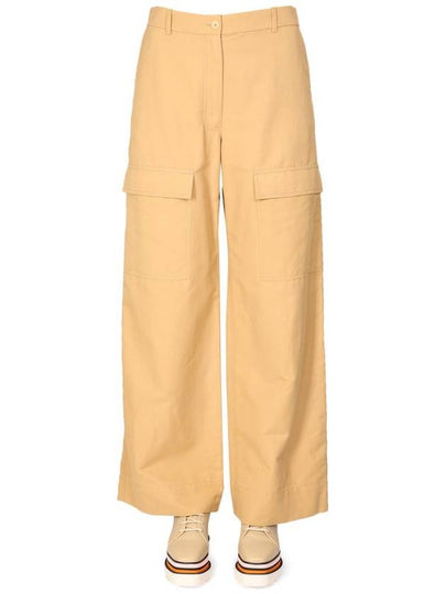 Women's Pocket Cargo Wide Pants Beige - STELLA MCCARTNEY - BALAAN 2